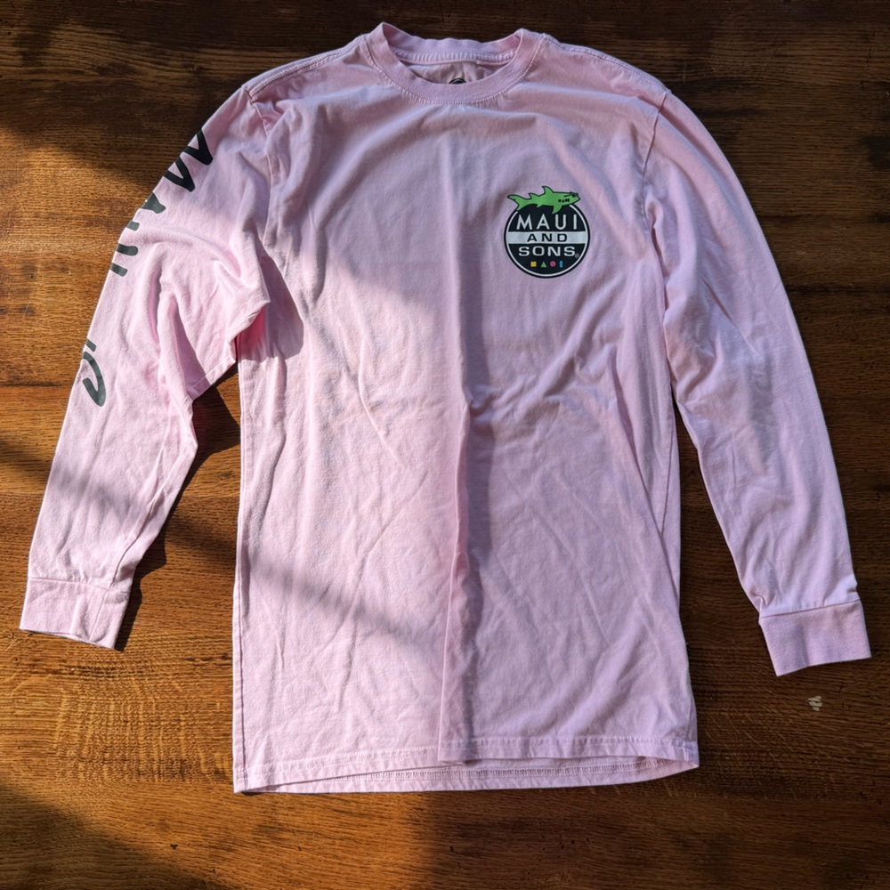 Maui and Sons Pink Long Sleeve Shirt